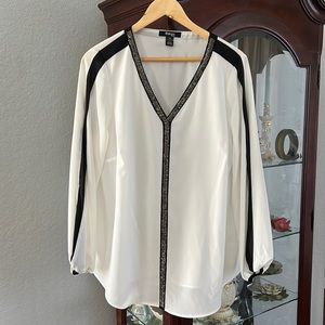 Women’s Style & Co blouse with bead details.  Woman size 0X